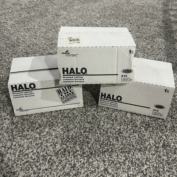 Cooper HALO 310, 6” Coilex Baffle Recessed Lighting Housing White, Lot of 3 - Picture 2 of 4